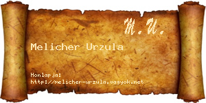Melicher Urzula névjegykártya
